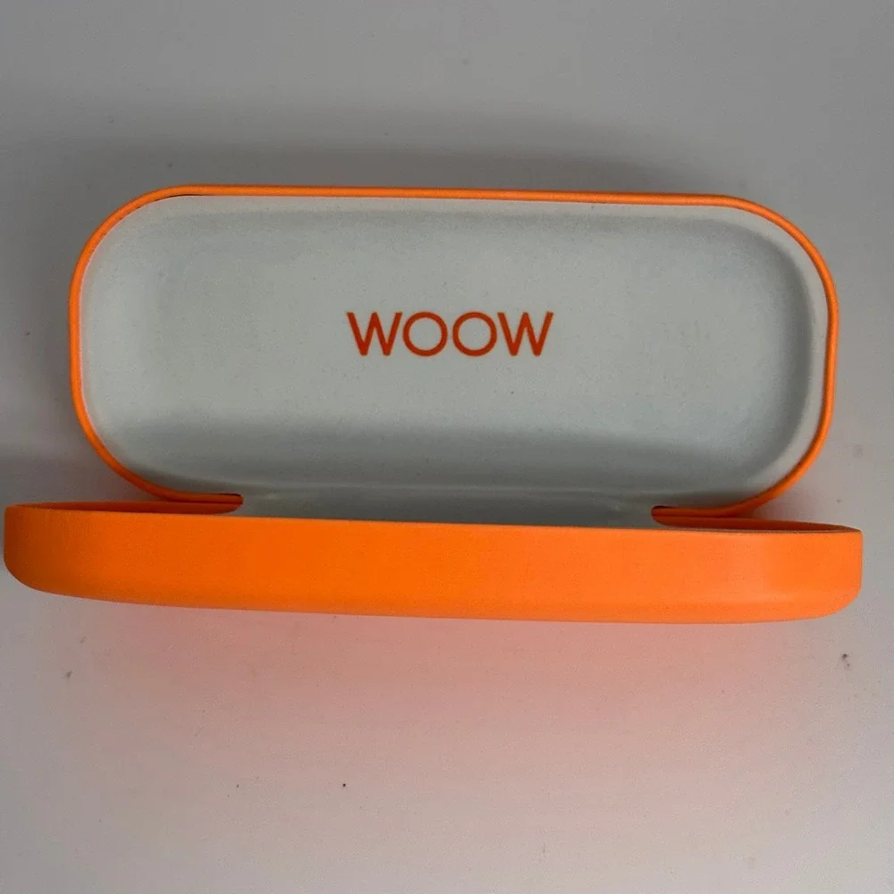 WOOW Eyewear Hard Shell Glasses Case Orange Matte Clamshell Protective Cover